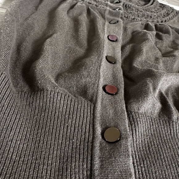 Banana Republic | Women’s Taupe Crocheted Accented Knit Cardigan | Size S - Picture 4 of 9